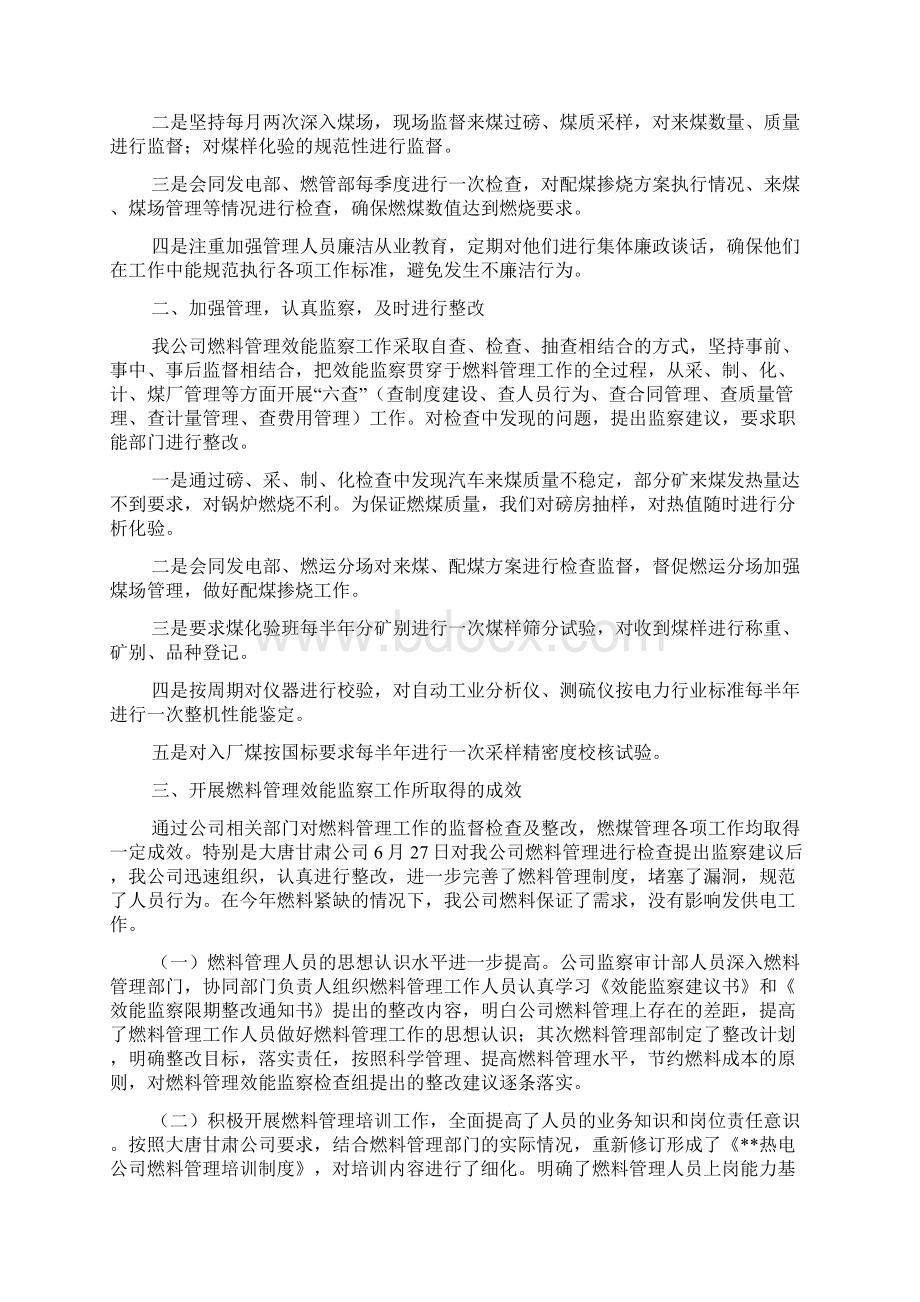 整理监察审计部燃料专项效能工作报告.docx_第2页