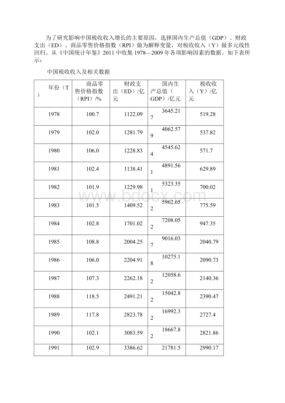 计量经济学实验报告多元线性回归自相关范文Word格式.docx_第2页