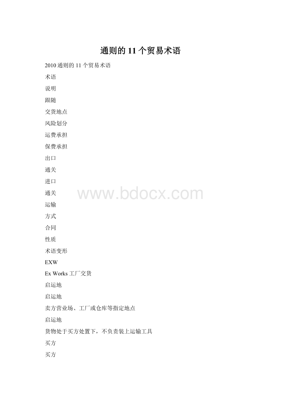 通则的11个贸易术语.docx_第1页