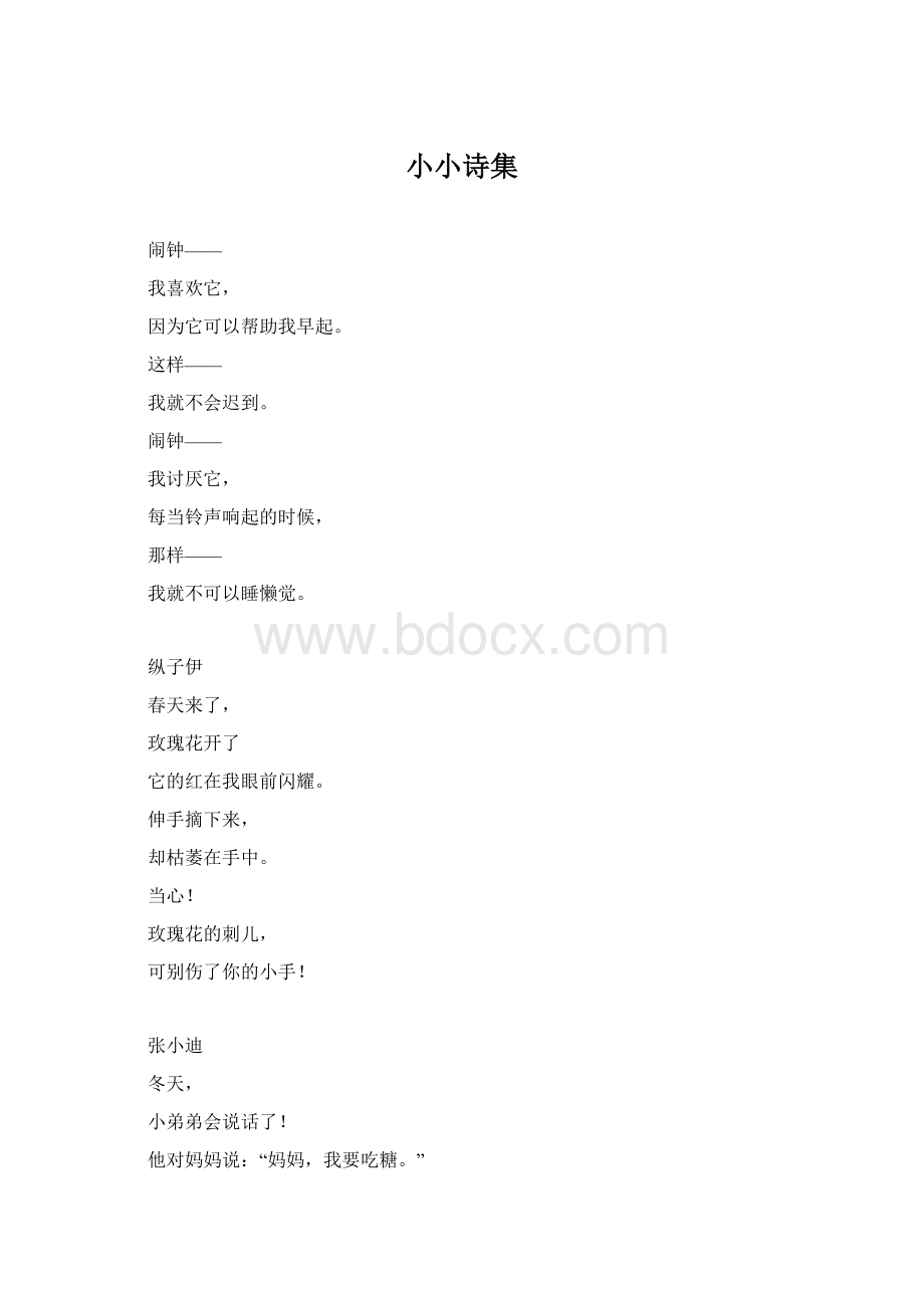 小小诗集文档格式.docx_第1页