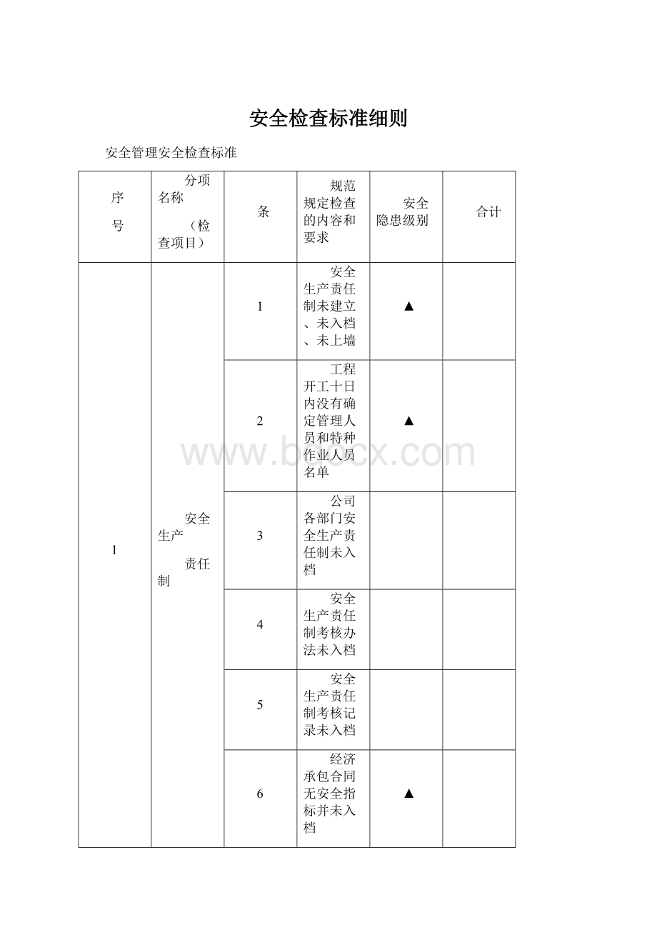 安全检查标准细则.docx_第1页