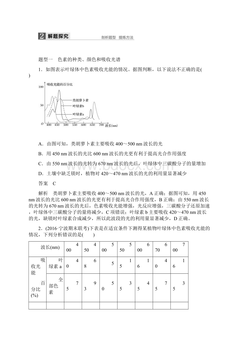 第2单元第9讲 光合作用的色素场所和过程.docx_第3页