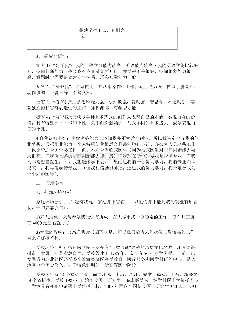 医学影像技术职业生涯规划书.docx_第3页