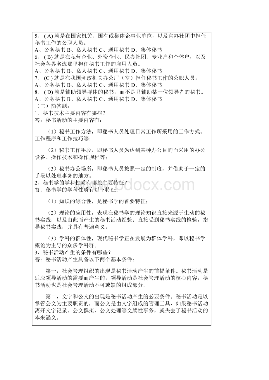 15春行政专科《秘书学》作业讲解Word文件下载.docx_第2页