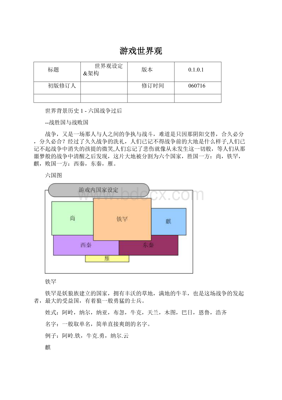 游戏世界观Word下载.docx_第1页