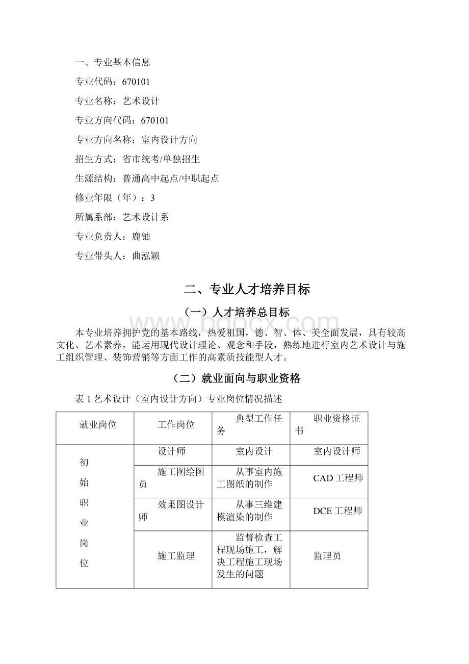 艺术设计室内设计方向Word文档下载推荐.docx_第2页