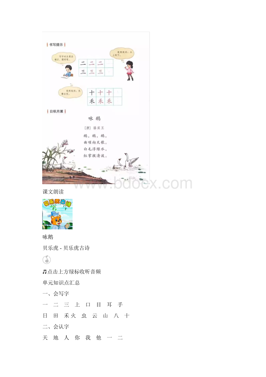 部编一年级语文上册《语文园地一》知识点+图文解读电子教材.docx_第2页