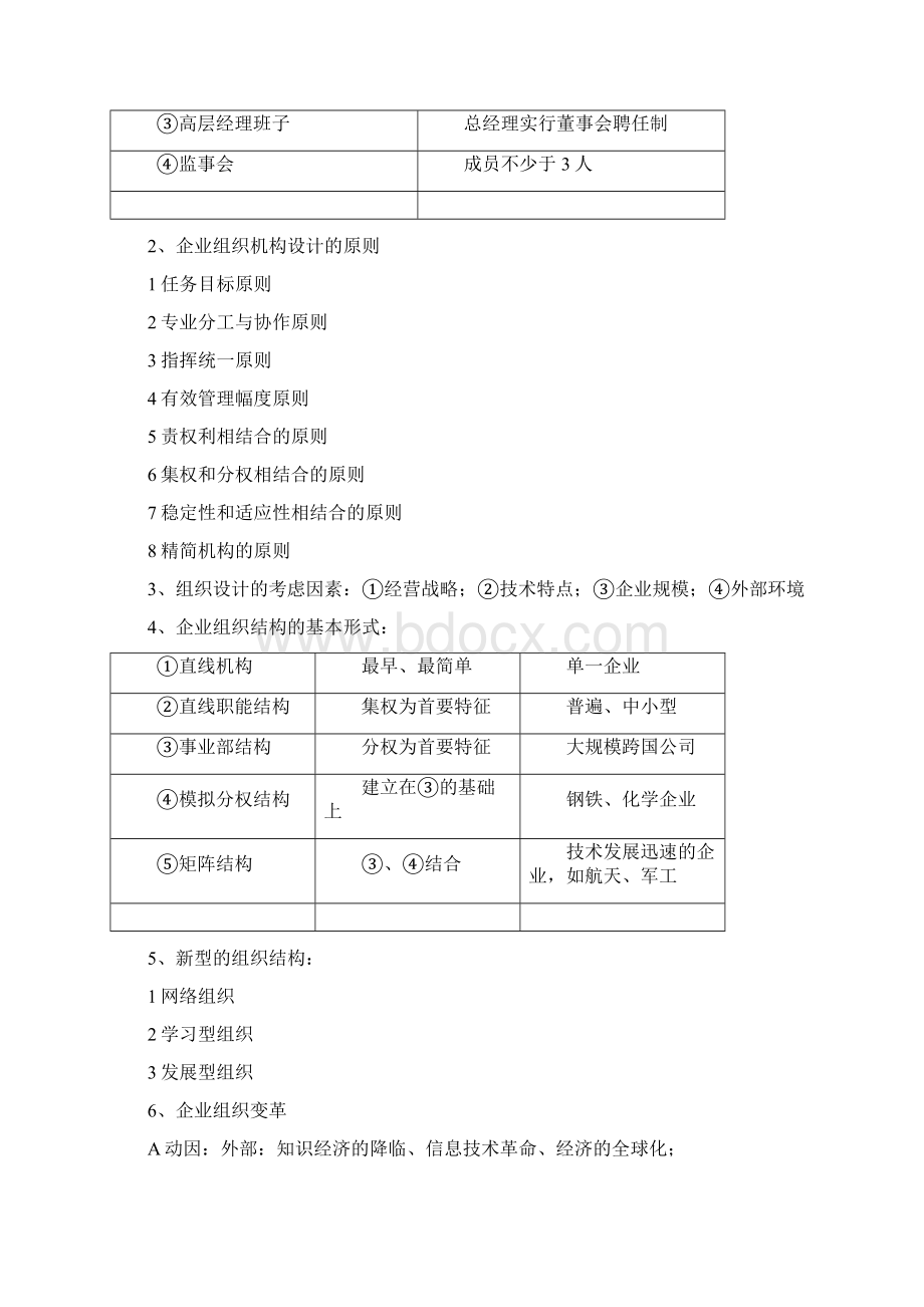 自考企业管理概论 笔记整理文档格式.docx_第3页