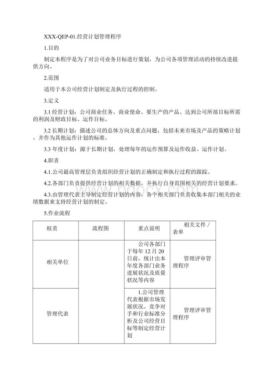 规章制度完整版最新版ISO900114001质量程序文件完整版表格及程序Word下载.docx_第3页