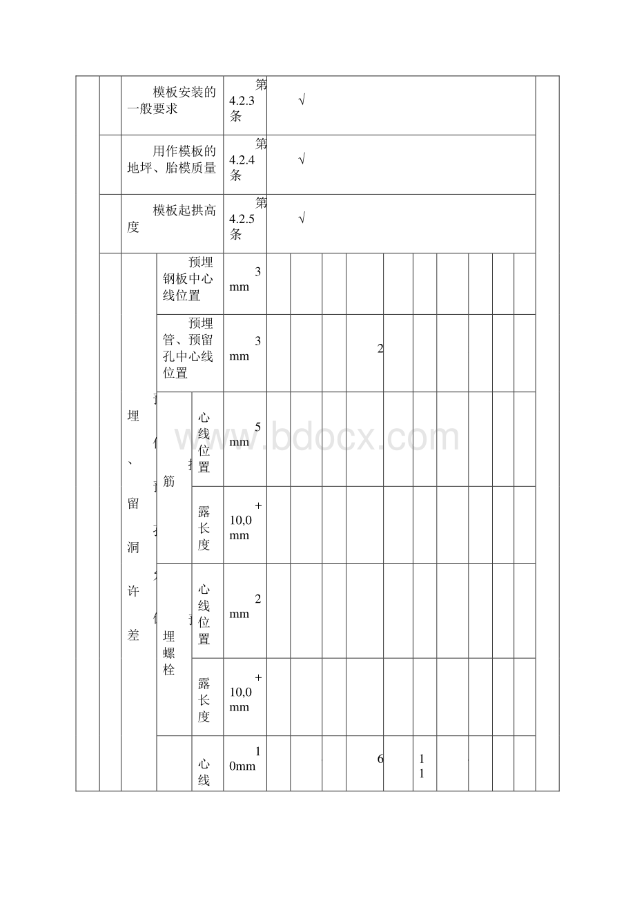 模板安装检验批Word文档下载推荐.docx_第2页