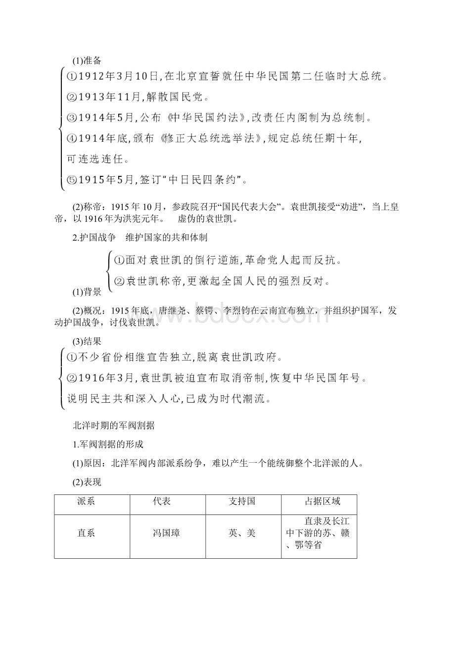 第20课 北洋军阀统治时期的政治经济与文化.docx_第2页