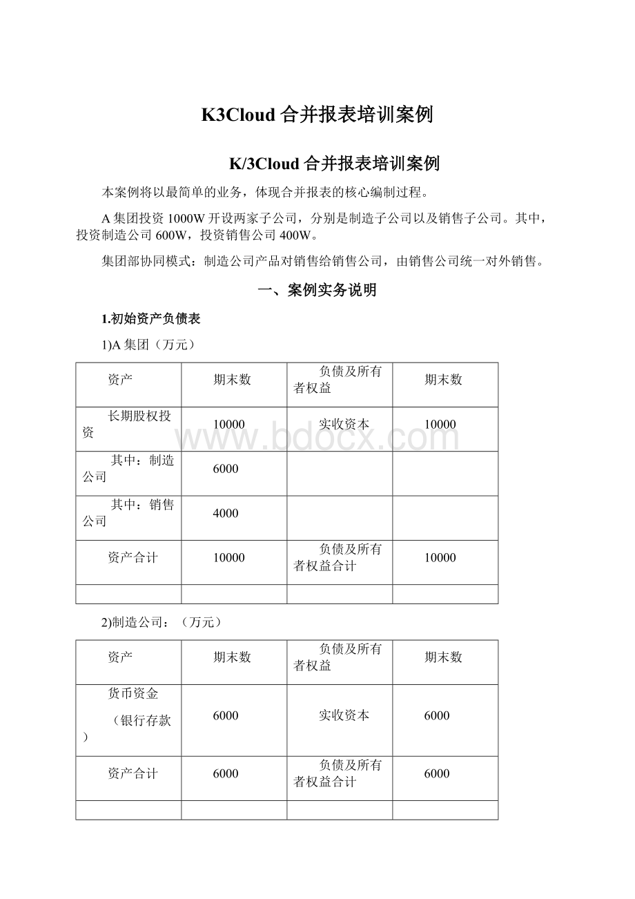 K3Cloud合并报表培训案例.docx_第1页