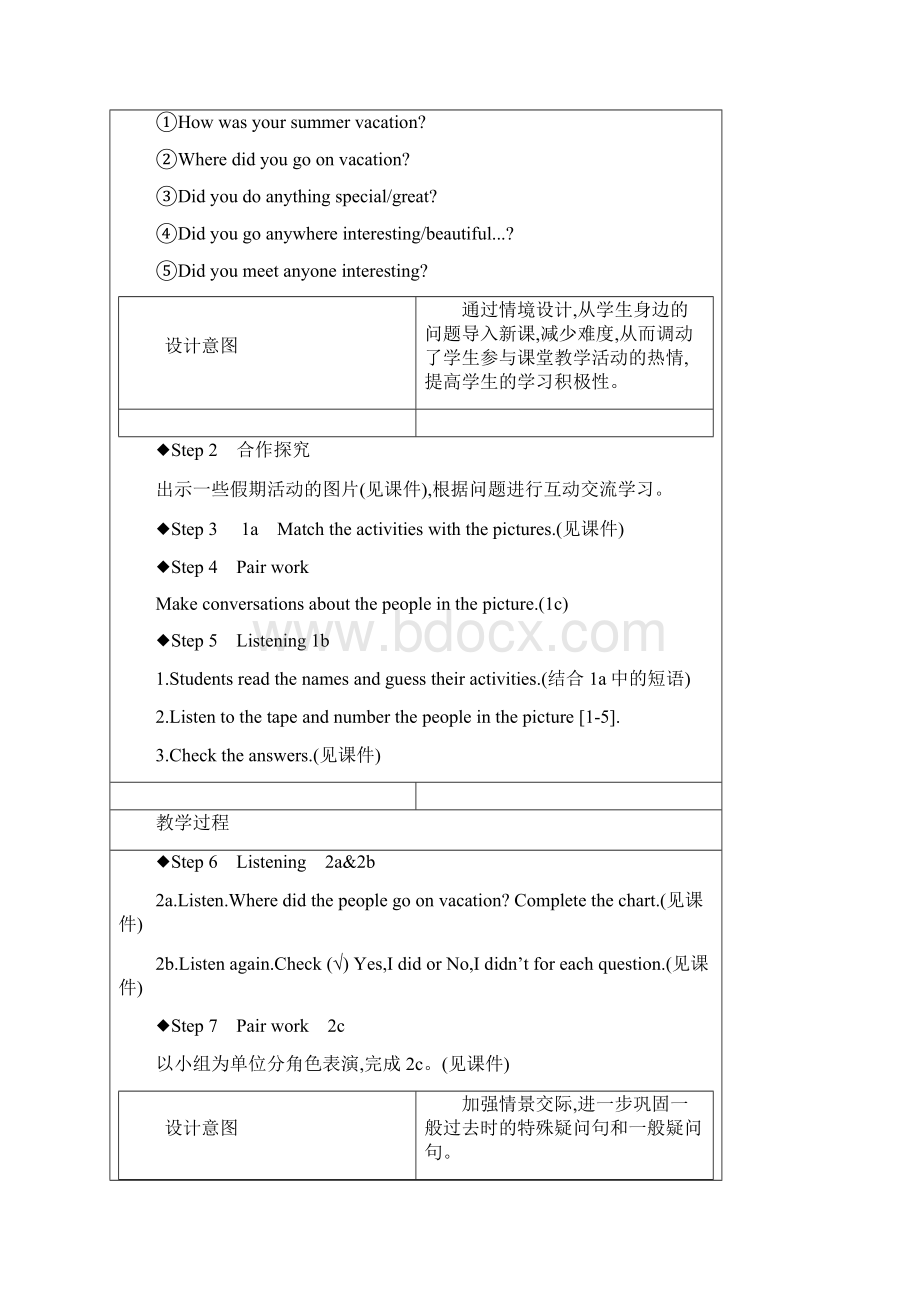 人教版八年级上册英语全册教案Word下载.docx_第2页