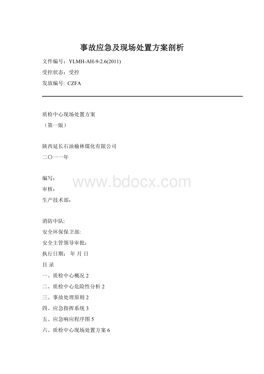 事故应急及现场处置方案剖析.docx_第1页