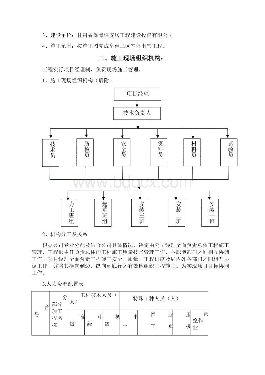 施工组织设计 保障性住房皇台二区室外附属工程Word格式.docx_第2页