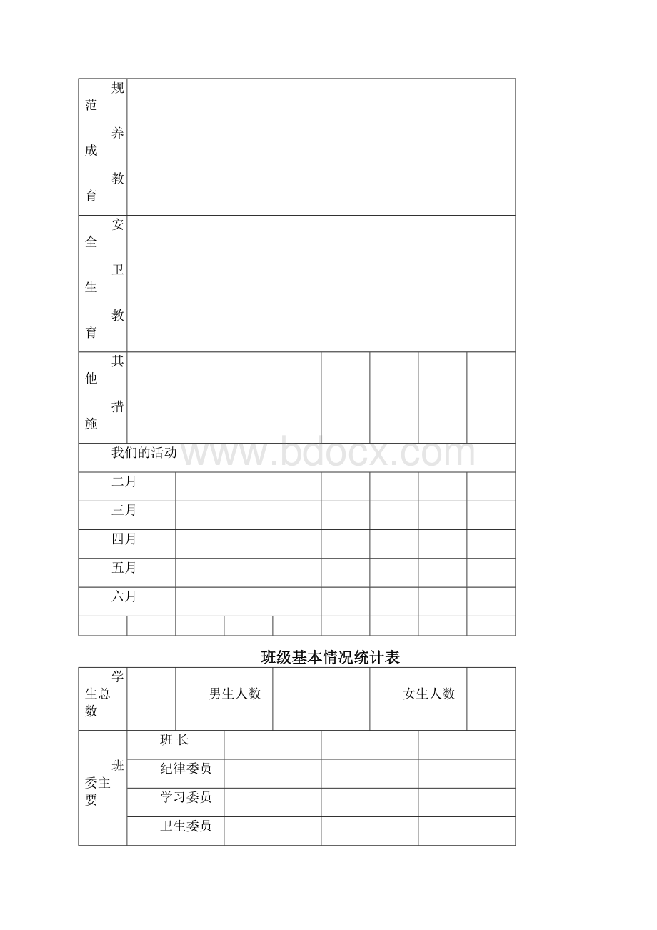 中小学班级工作安排表.docx_第3页