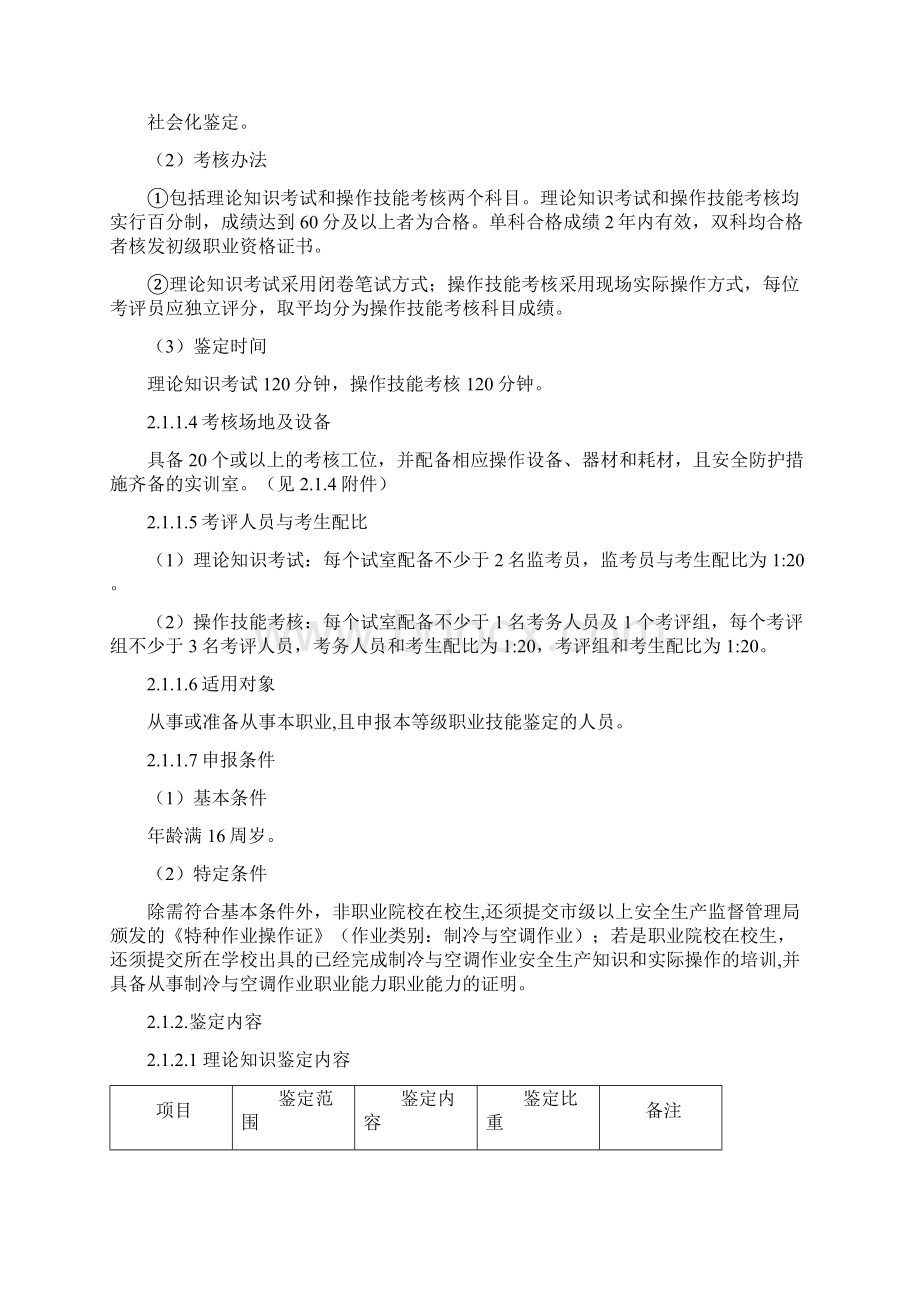 深圳市职业技能鉴定制冷空调系统安装维修工考核大纲VWord文档下载推荐.docx_第2页