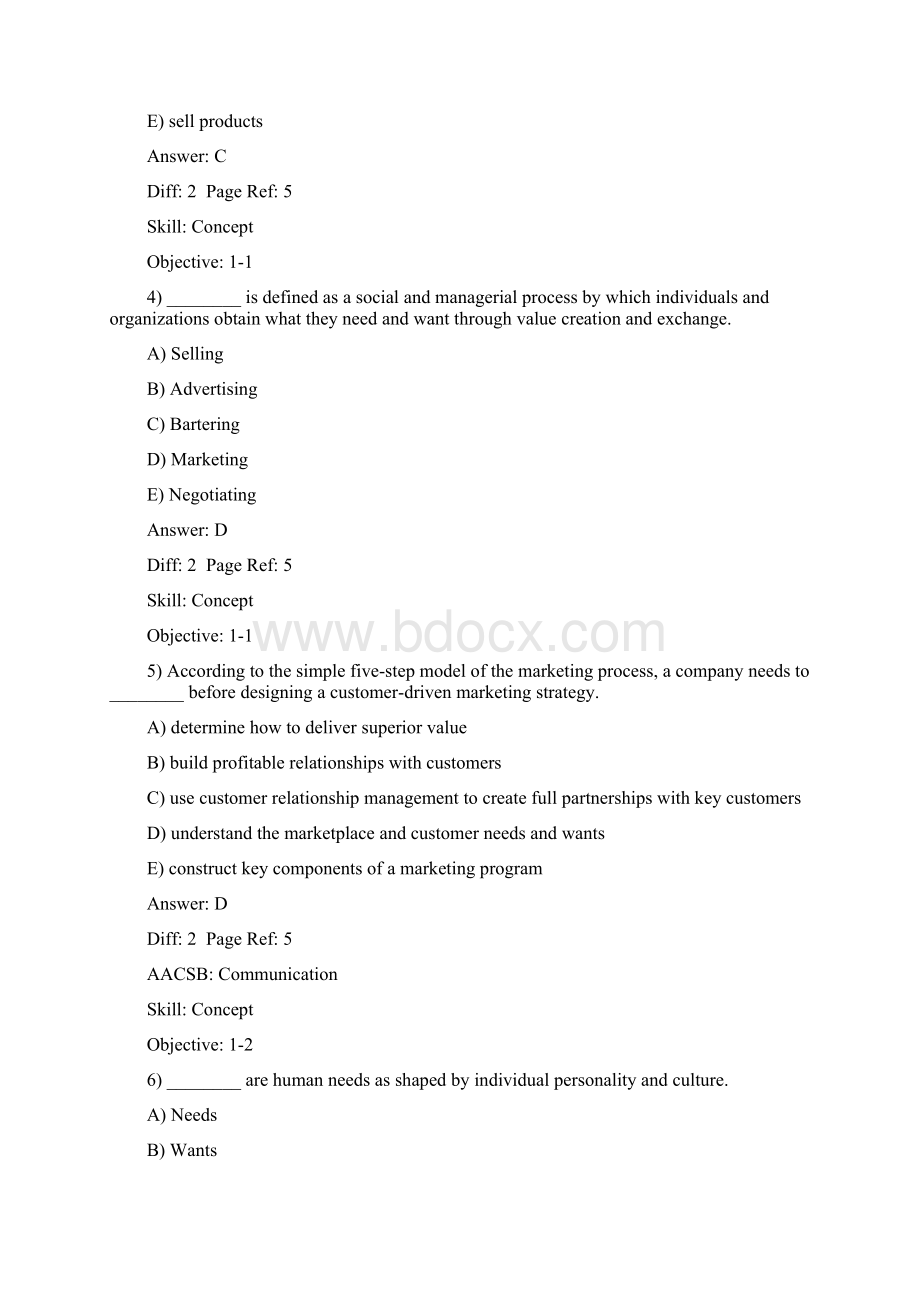 科特勒市场营销第一章习题答案Word文档格式.docx_第2页