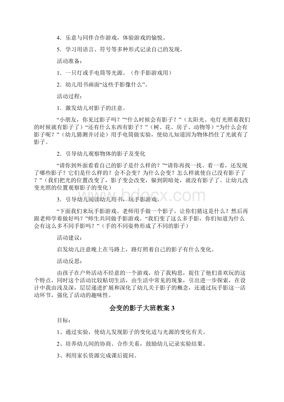 会变的影子大班教案Word格式文档下载.docx_第2页