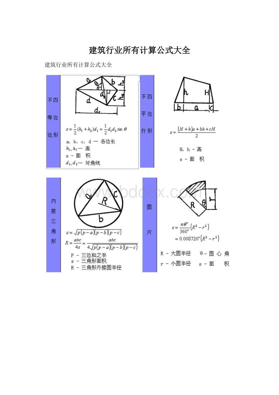 建筑行业所有计算公式大全文档格式.docx_第1页