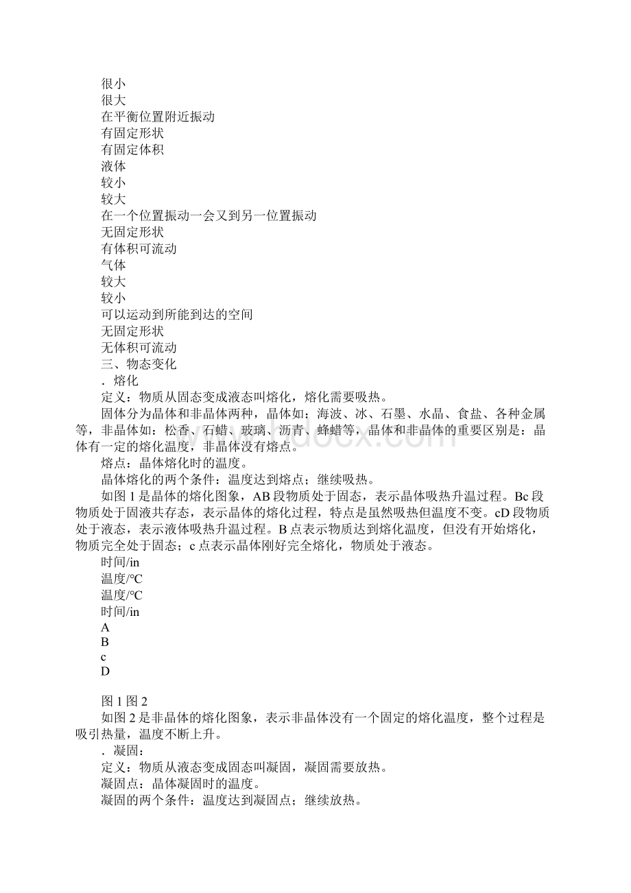 物质的形态和变化复习提纲Word下载.docx_第2页