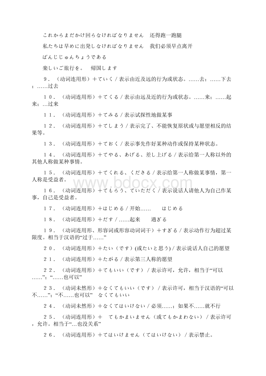 Ofzgmx日语三级考试主要句型 三级语法汇总Word下载.docx_第2页