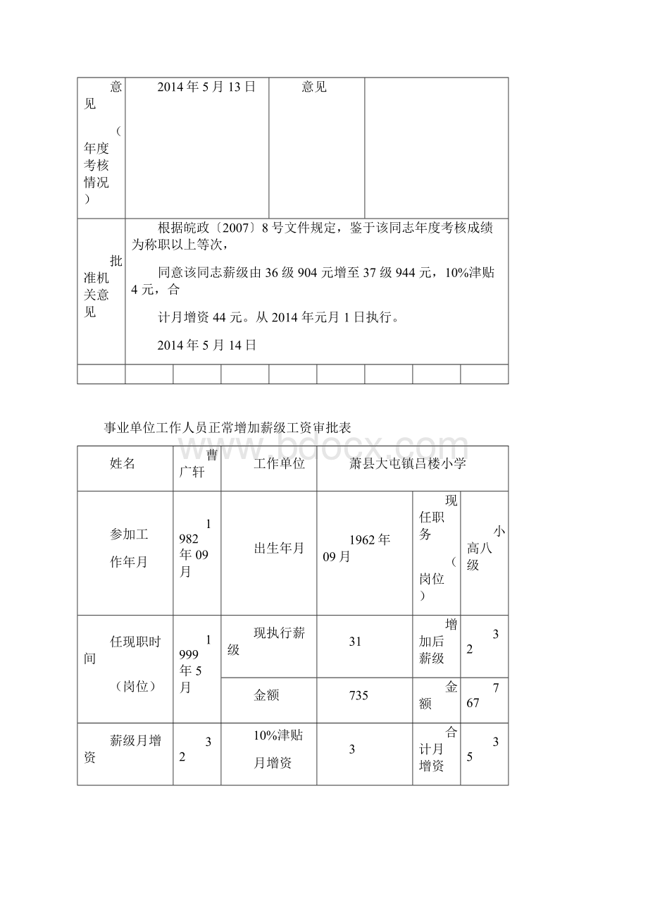 吕楼小学增加薪级工资表.docx_第2页