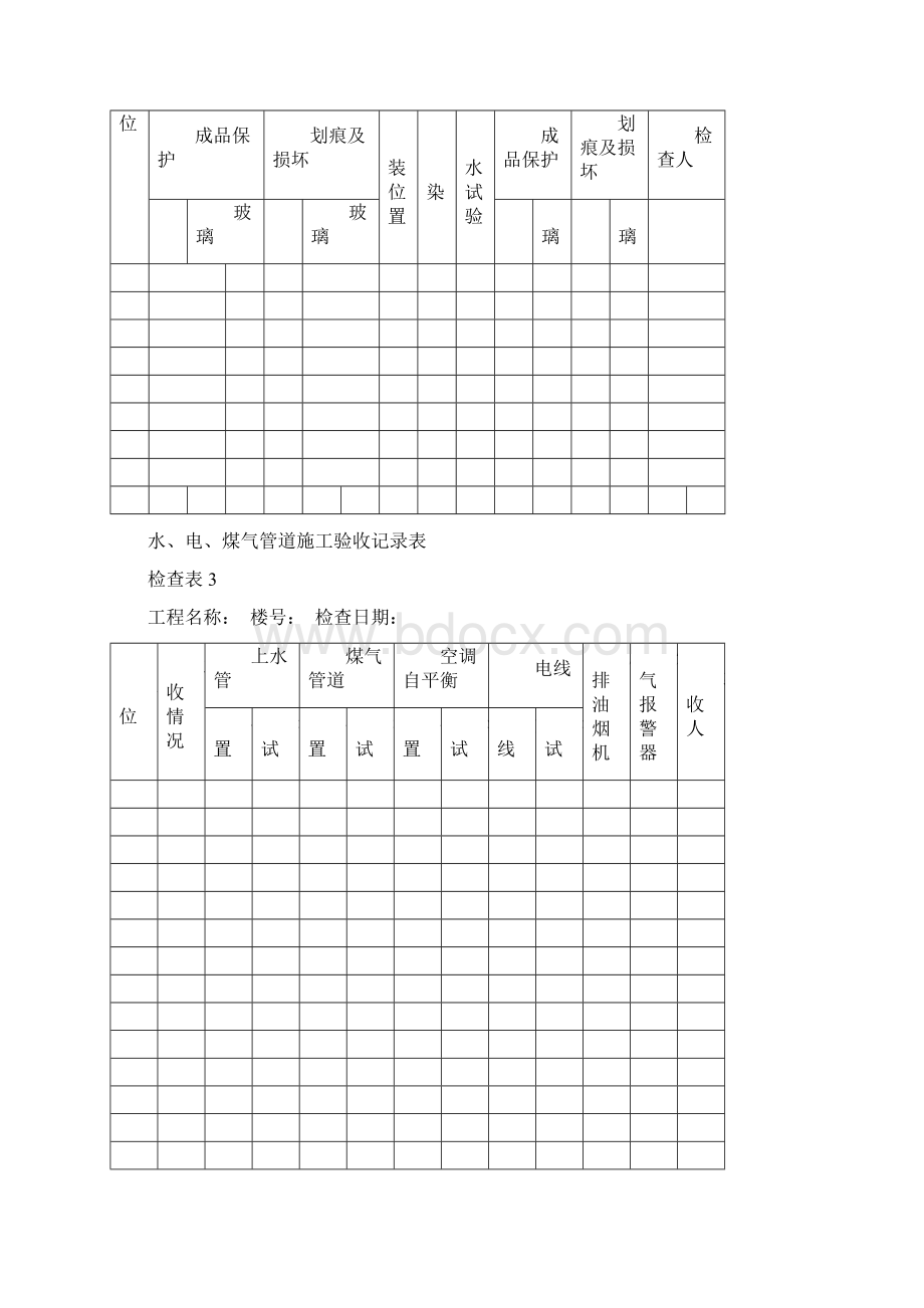 万科地产全装修检查验收表格Word格式文档下载.docx_第2页