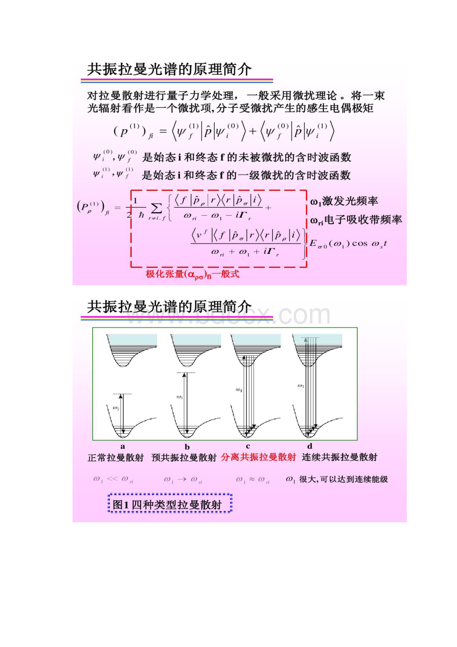 共振拉曼光谱的原理及应用Word文档格式.docx_第3页