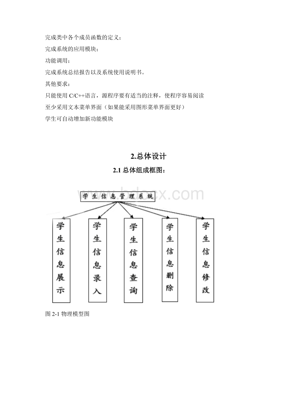 c++课程设计学生信息管理系统课程设计报告Word文档格式.docx_第2页