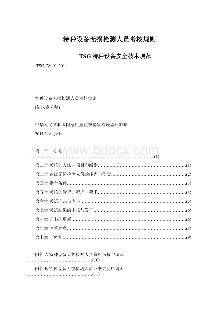 特种设备无损检测人员考核规则Word文档下载推荐.docx_第1页