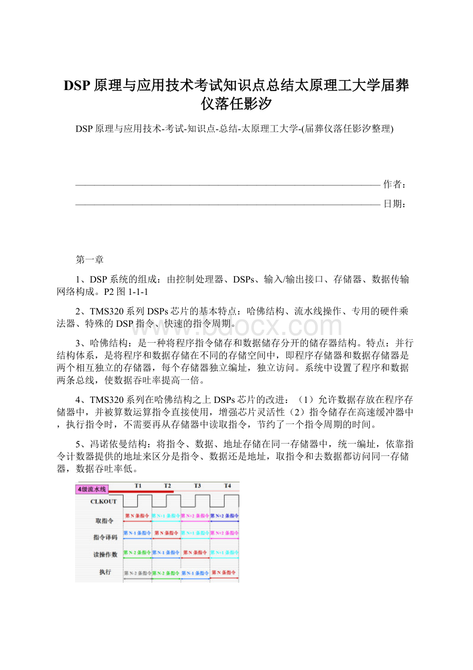 DSP原理与应用技术考试知识点总结太原理工大学届葬仪落任影汐Word文件下载.docx_第1页