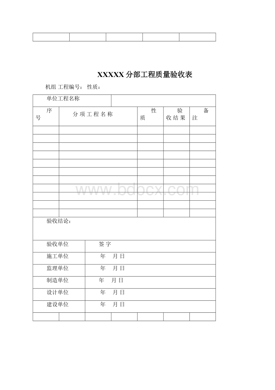 03锅炉本体安装单位工程验收表格1Word文档下载推荐.docx_第2页