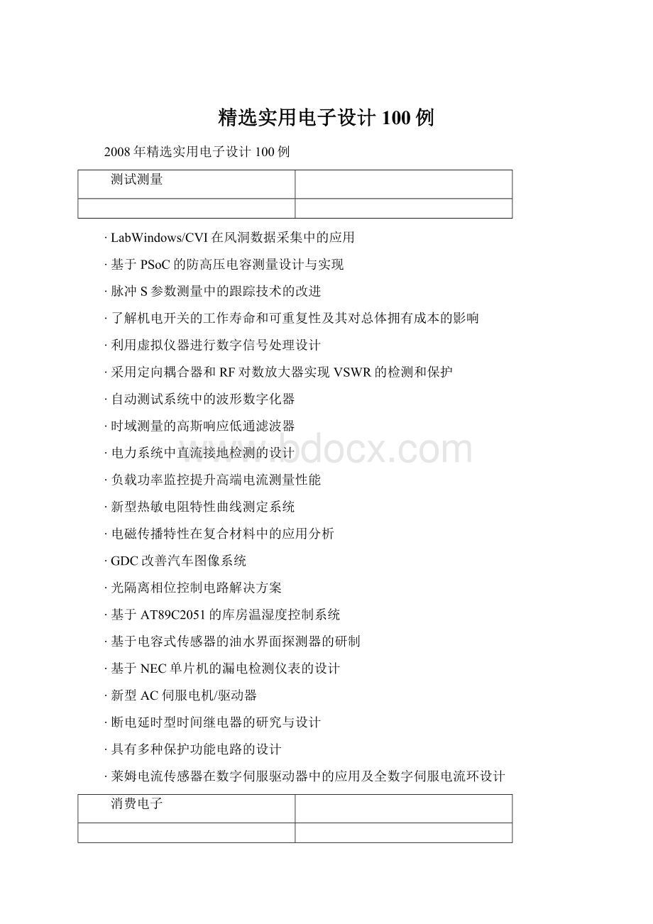 精选实用电子设计100例.docx