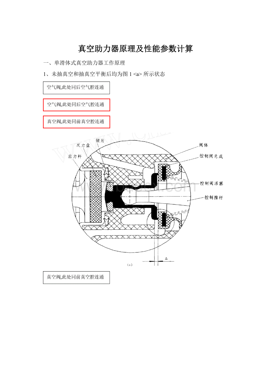 真空助力器原理及性能参数计算.docx