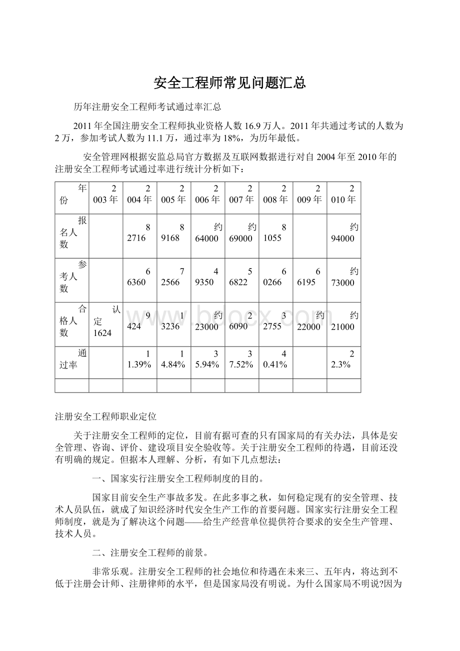 安全工程师常见问题汇总Word文档下载推荐.docx