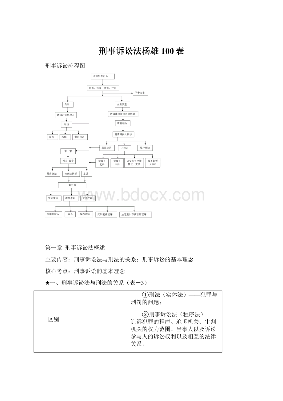 刑事诉讼法杨雄100表Word文档下载推荐.docx