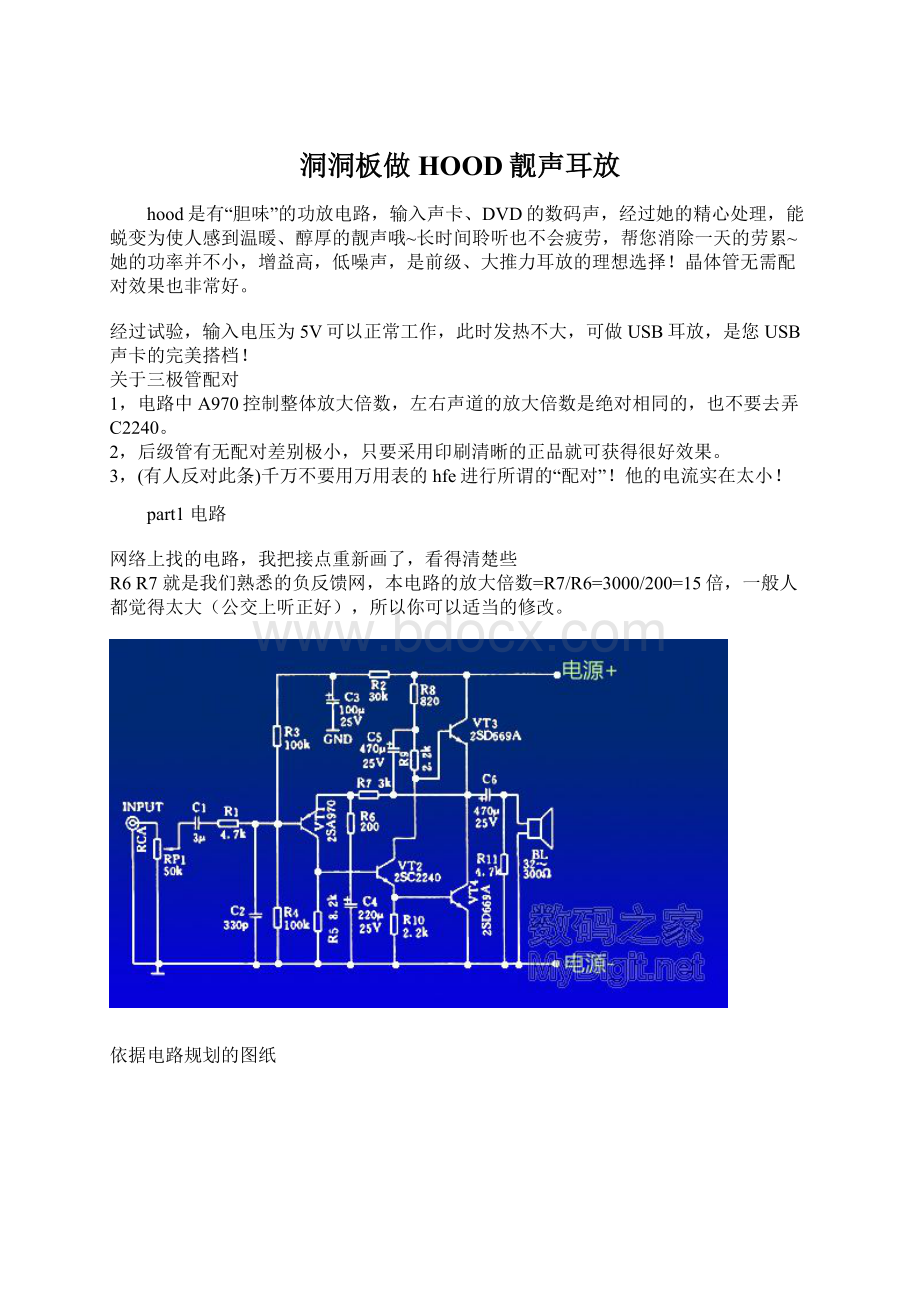 洞洞板做HOOD靓声耳放.docx