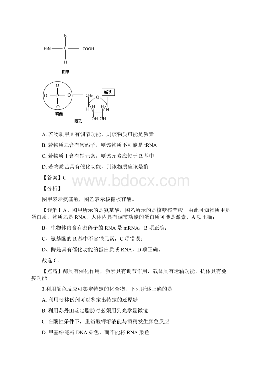 解析河南省非凡联盟届高三调研考试生物试题Word文件下载.docx_第2页