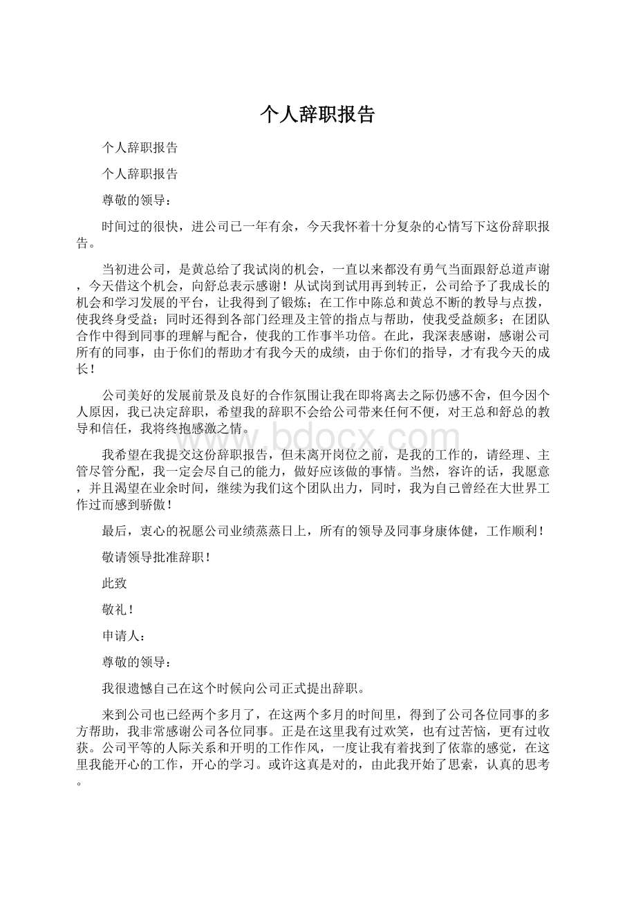 个人辞职报告.docx