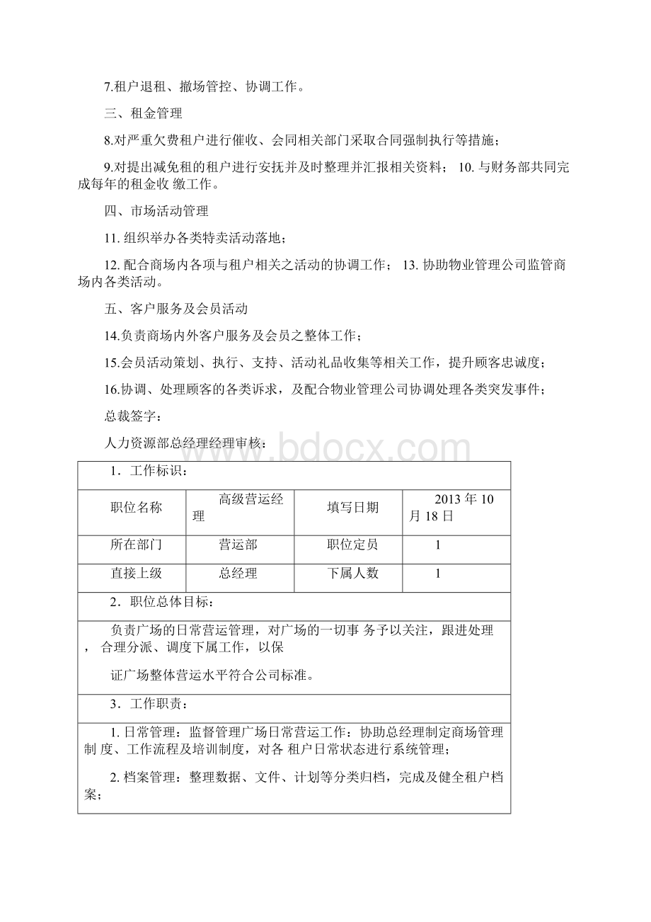 营运部部门职能及岗位职责Word格式.docx_第2页