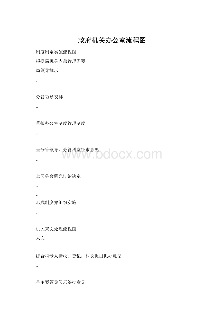 政府机关办公室流程图.docx