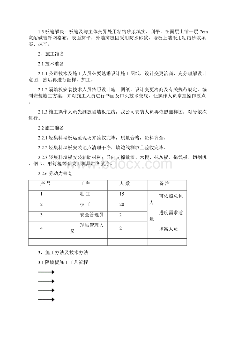 ALC轻质隔墙板施工方案样本.docx_第3页