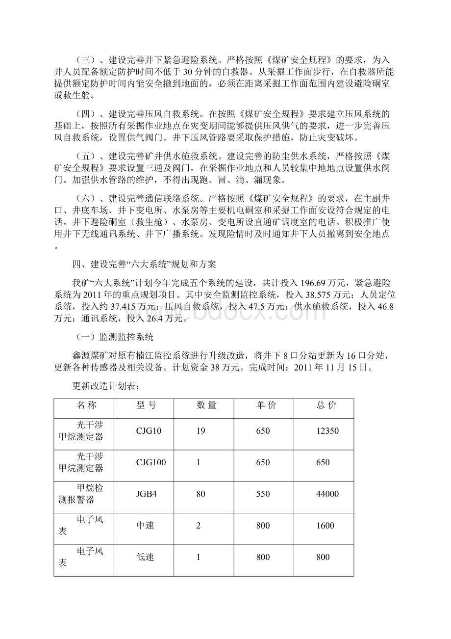 煤矿井下安全避险六大系统建设规划和方案.docx_第3页