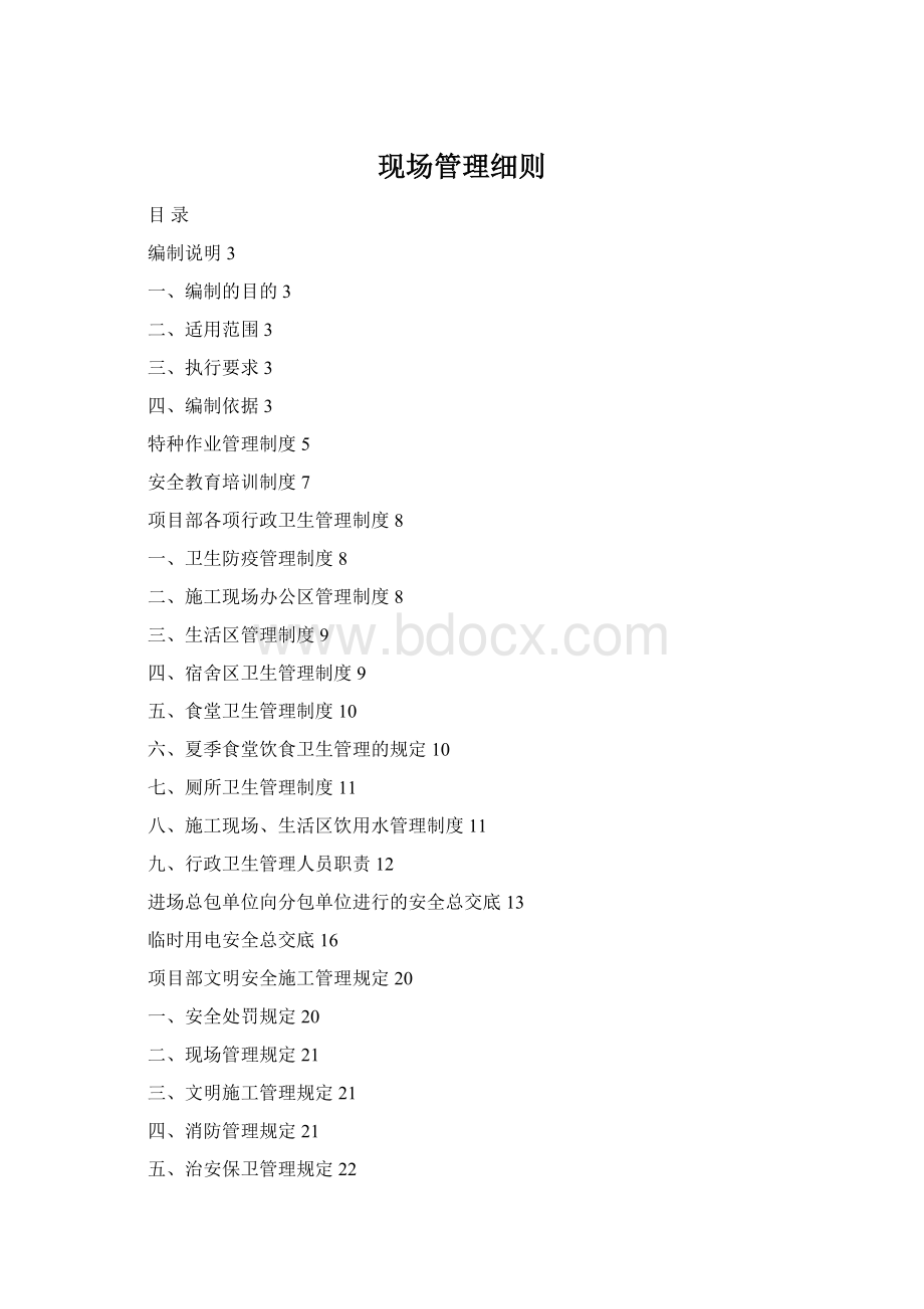 现场管理细则Word格式.docx