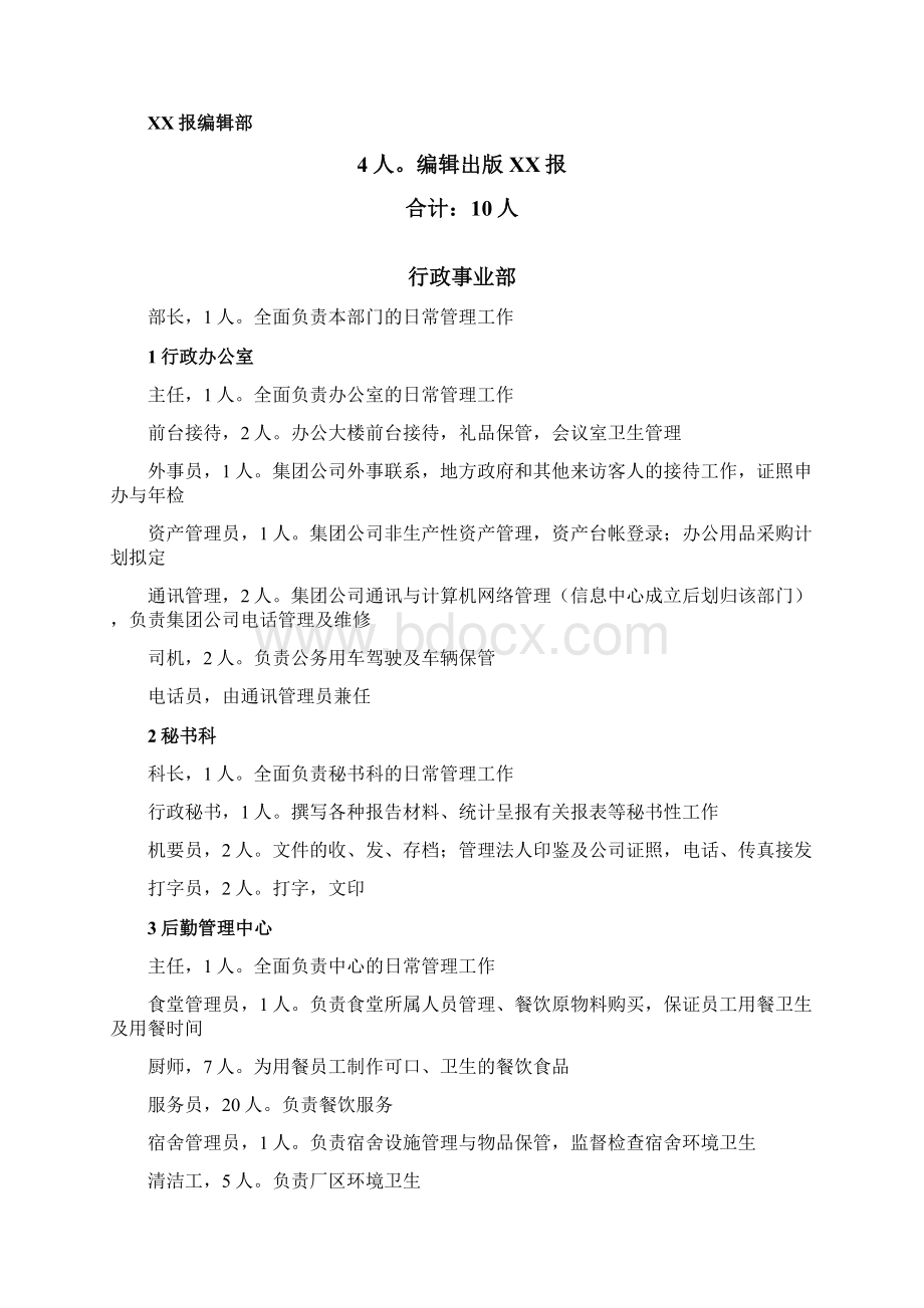 组织结构设计岗位设置部分Word文档格式.docx_第2页