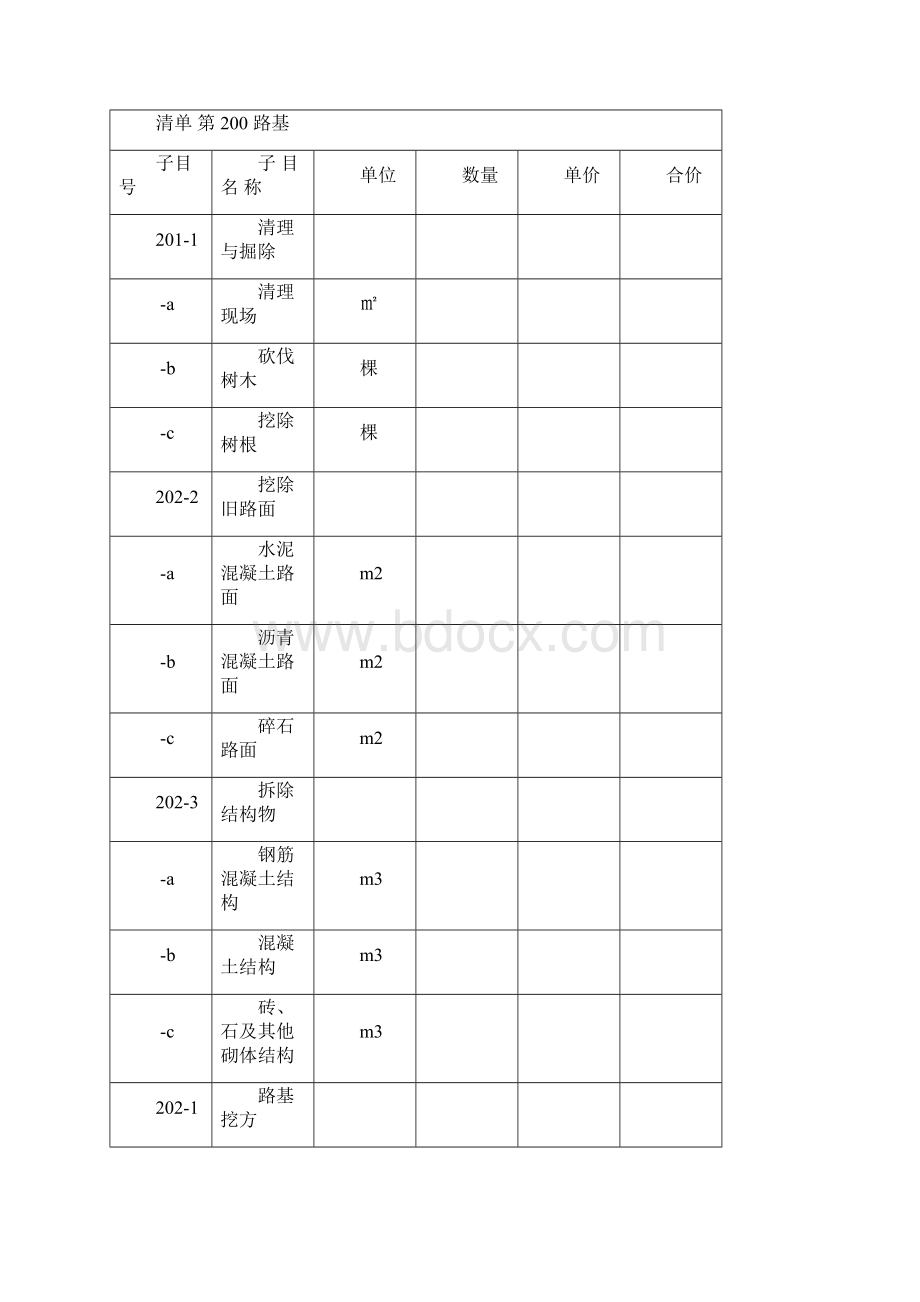 道路工程清单范本.docx_第3页