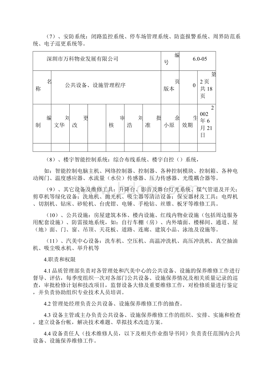 万科物业公共设备设施管理程序Word文档下载推荐.docx_第2页