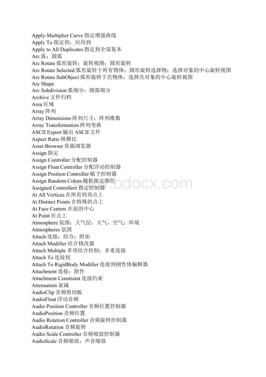 3D max中英文对照文档格式.docx_第3页