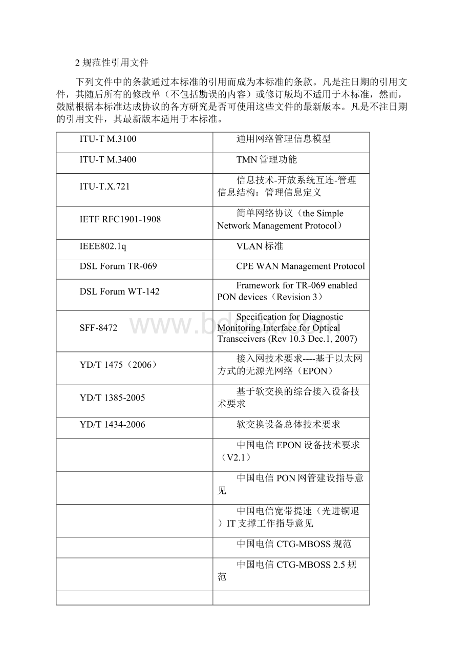 中国电信PONEMS北向接口功能及技术规范综合信息查询接口分册0216Word文件下载.docx_第2页